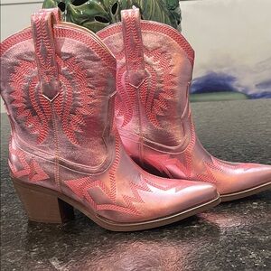 Pink Western Cowboy Boots